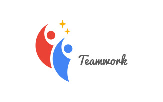 Teamwork Icon Business Concept Logo Template