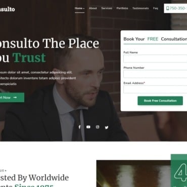 Finance Consulting Landing Page Templates 143361