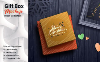 Christmas Gift Box product mockup