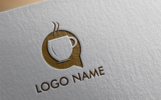 Talk Coffee Logo Template