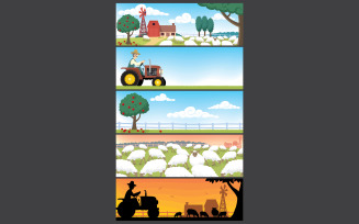 Farm Landscapes - Illustration