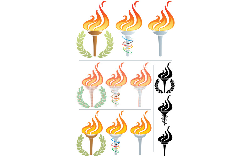 Flaming Torch - Illustration