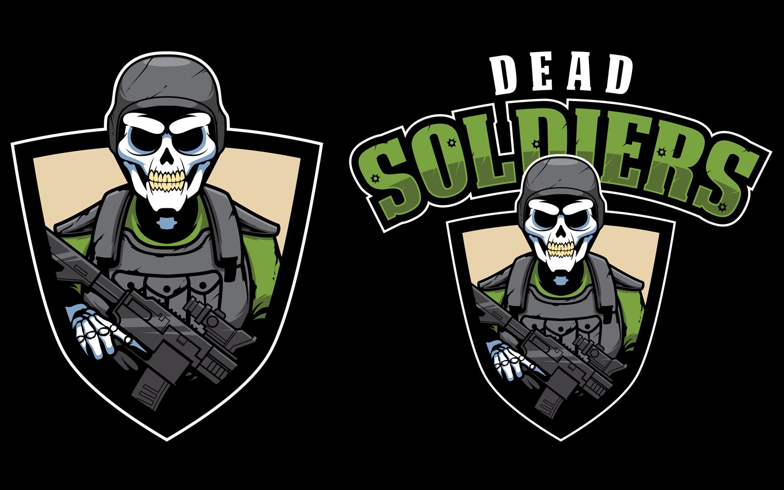 Kit Graphique #143792 Soldat Skull Web Design - Logo template Preview