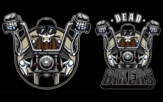 Dead Biker Mascot - Illustration