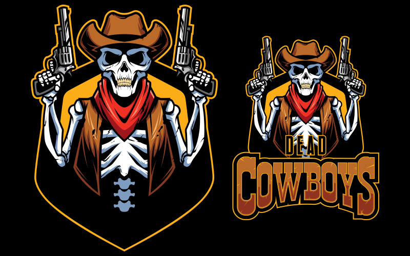 Dead Cowboys Mascot - Illustration