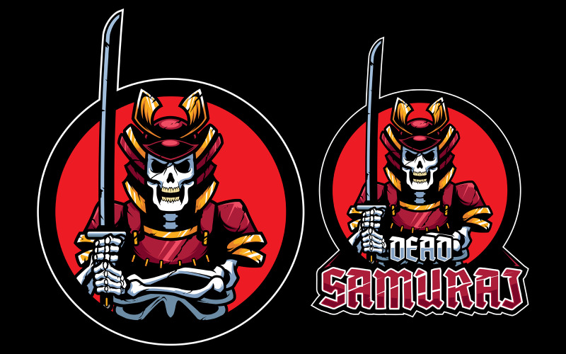 Dead Samurai Mascot - Illustration