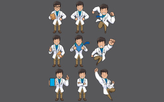 Doctor Asian Set - Illustration