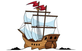 Galleon Mascot - Illustration