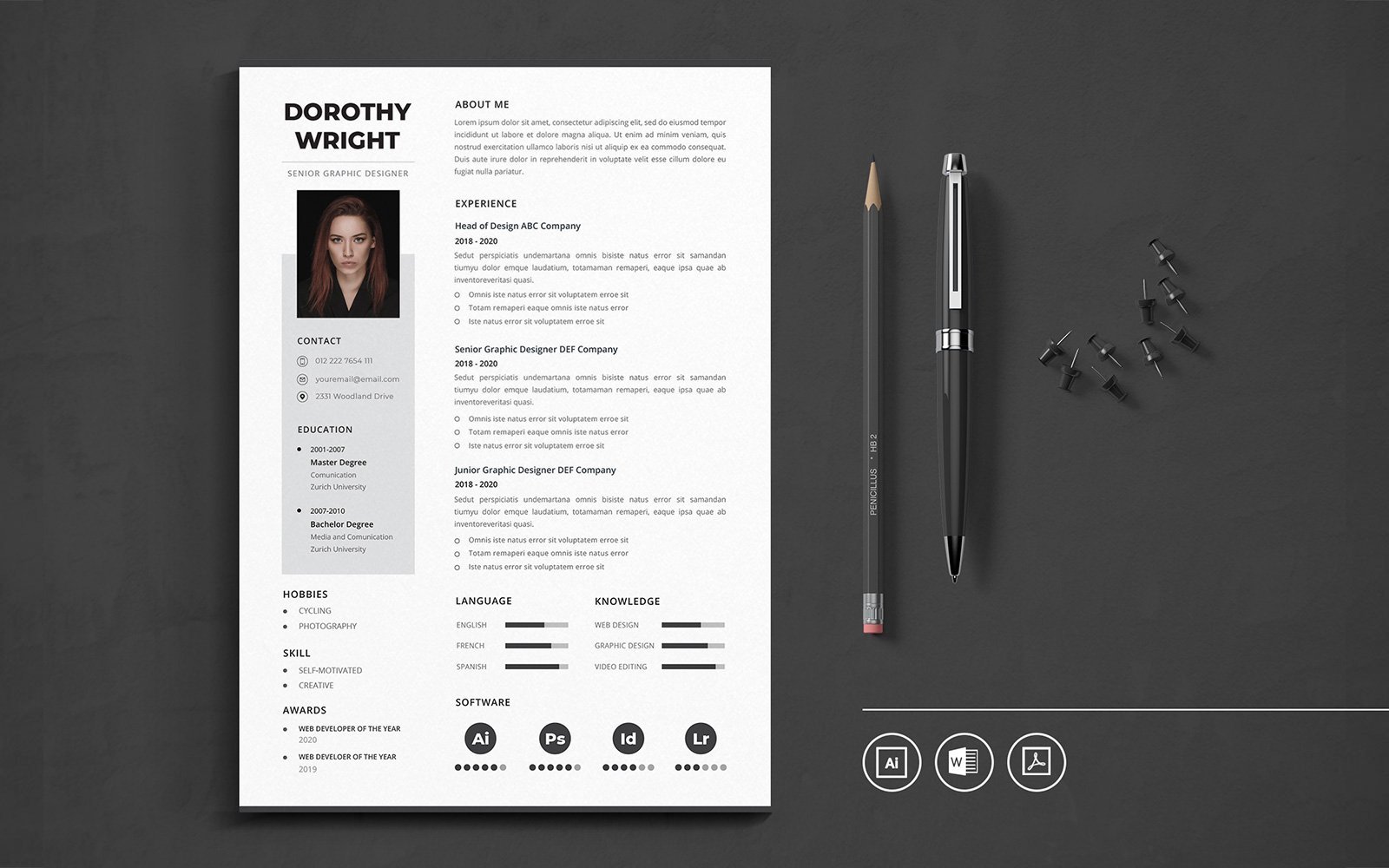 Kit Graphique #143985 Resume Cv Divers Modles Web - Logo template Preview