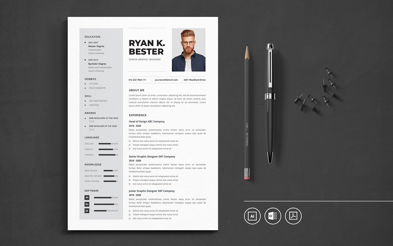 Kit Graphique #143986 Resume Cv Divers Modles Web - Logo template Preview