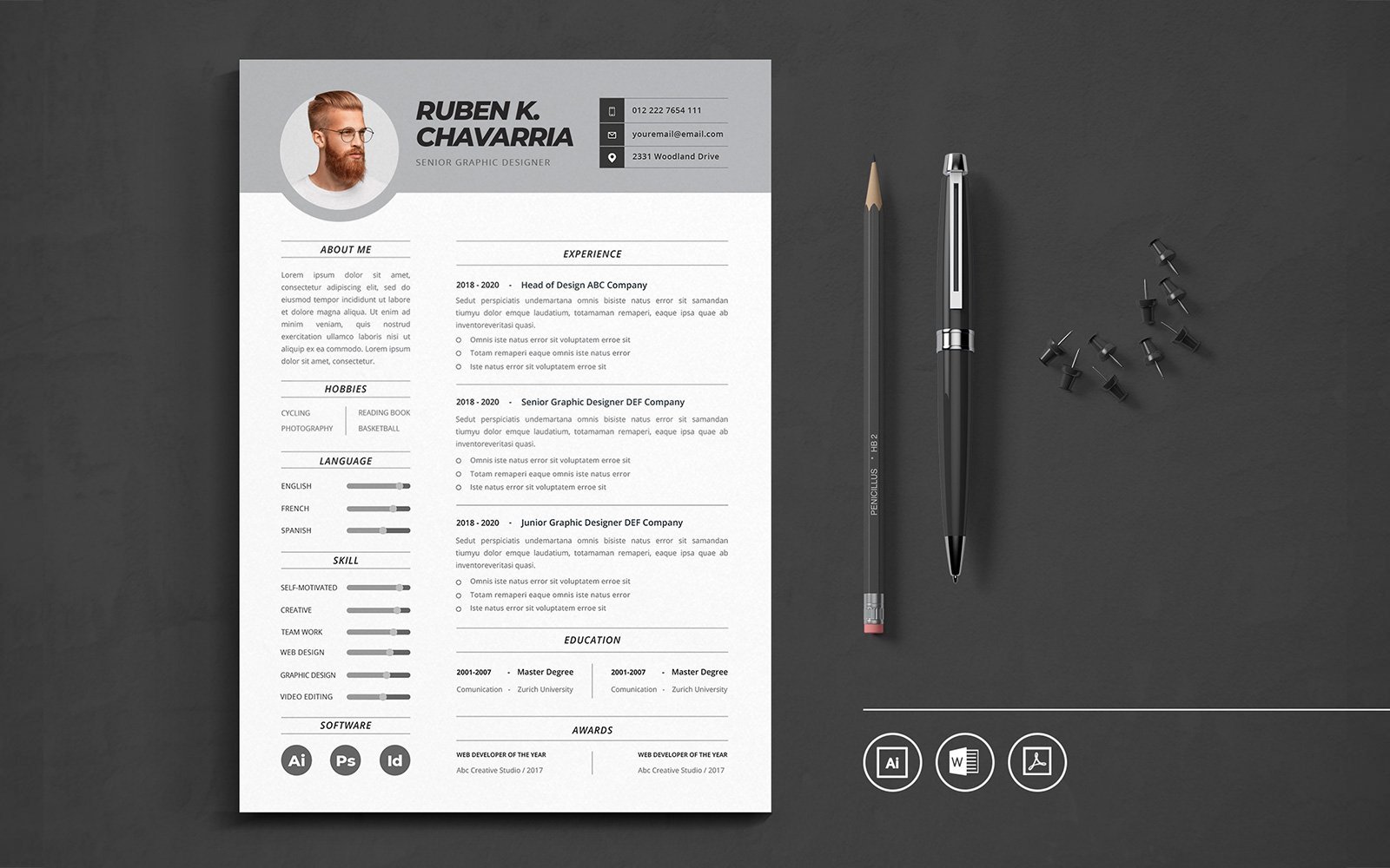 Kit Graphique #143991 Resume Cv Divers Modles Web - Logo template Preview