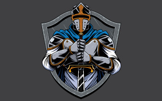 Knight Templar Mascot - Illustration