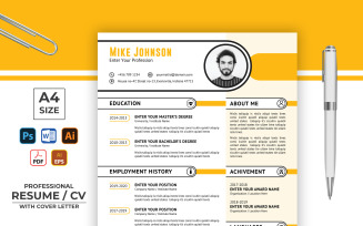 Mike Johnson Creative Professional CV Resume Template