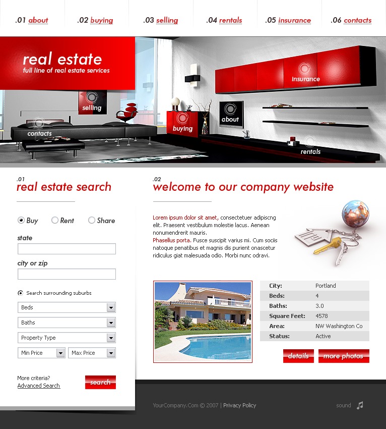 Real Estate Flash Template 14423