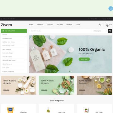 Beauty Perfumes OpenCart Templates 144035