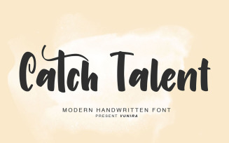 Catch Talent | Modern Handwritten Font