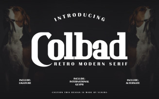 Colbad | Retro Modern Serif Font