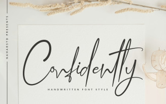 Confidently - Signature Handwritten Font