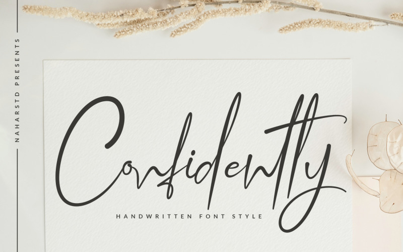 Confidently - Signature Handwritten Font