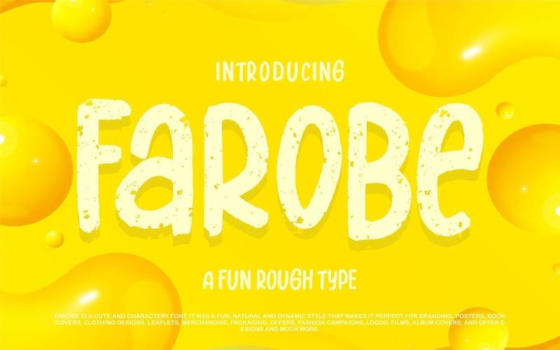 Farobe | A Fun Rough Type Font