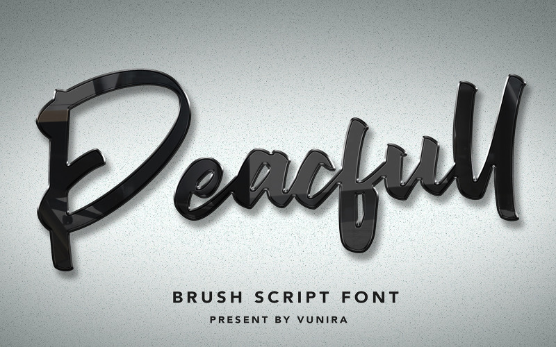 Peacfull | Brush Cursive Font