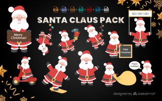 11 Santa Claus Pack - Vector Image