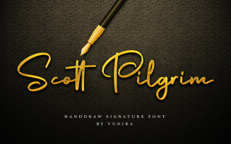 Scott Pilgrim | Handdraw Signature Font