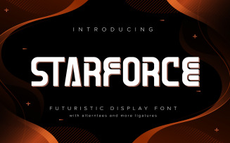 Starforce | Futuristic Display Typeface Font