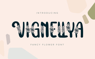 Vignellya | Fancy Flower Font