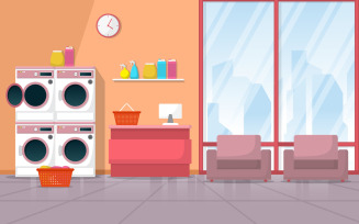 Laundromat Laundry Tool - Illustration