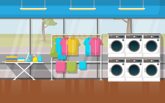 Laundromat Washing Machine - Illustration