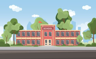 School Education Landscape - Illustration