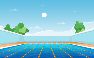 Swimming Pool Holiday - Illustration
