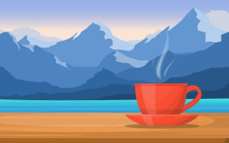 Teatime Mountain View - Illustration