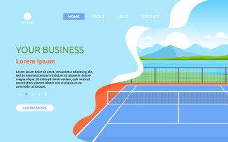 Tennis Court Web - Illustration