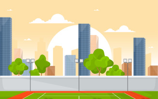 Tennis Game Recreation - Illustration