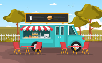 Burger Food Truck - Illustration