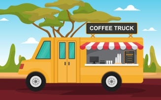 Food Truck Street - Illustration