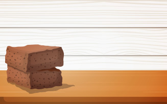 Chocolate Brownies Black Forest - Illustration