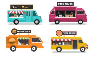 Food Truck Set - Illustration