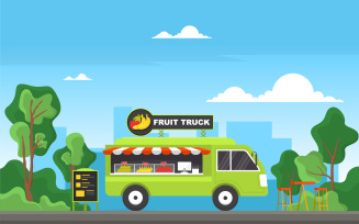 Fruit Truck Street - Illustration