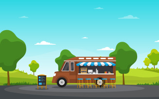 Park Food Truck - Illustration