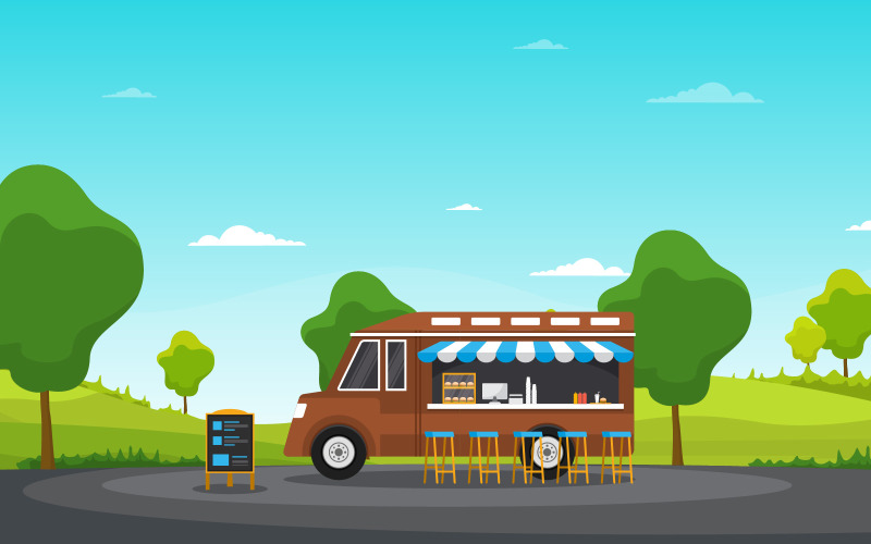 Park Food Truck - Illustration