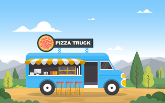 Pizza Fast Truck - Illustration