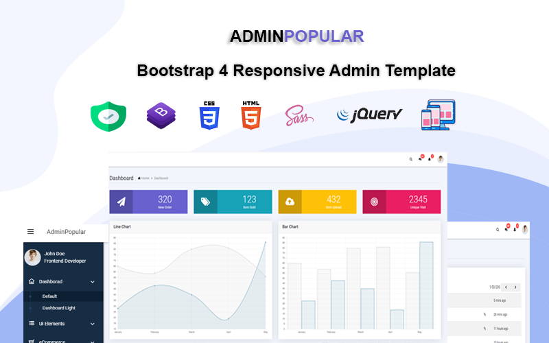 AdminPopular - Bootstrap 5  Responsive Admin Template