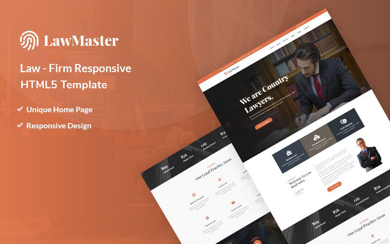 Lawmaster - Law Firm Responsive Website Teamplate Website Template