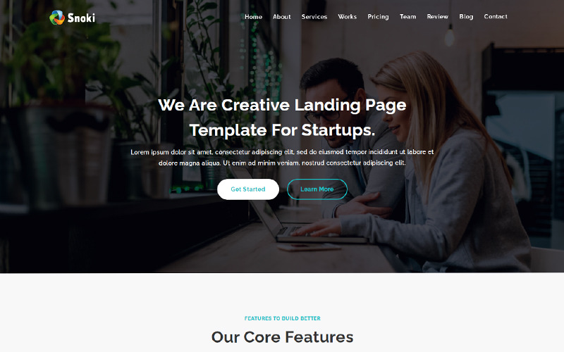 Snoki - SEO Agency & Business HTML Landing Page Template