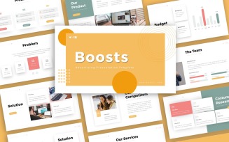 Boosts Advertising Presentation PowerPoint template