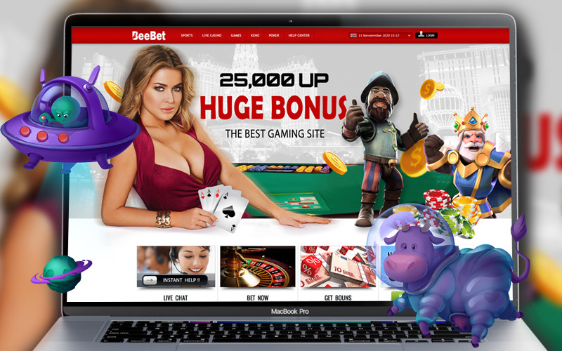 Gambling Site UI Layed PSD Template UI Element