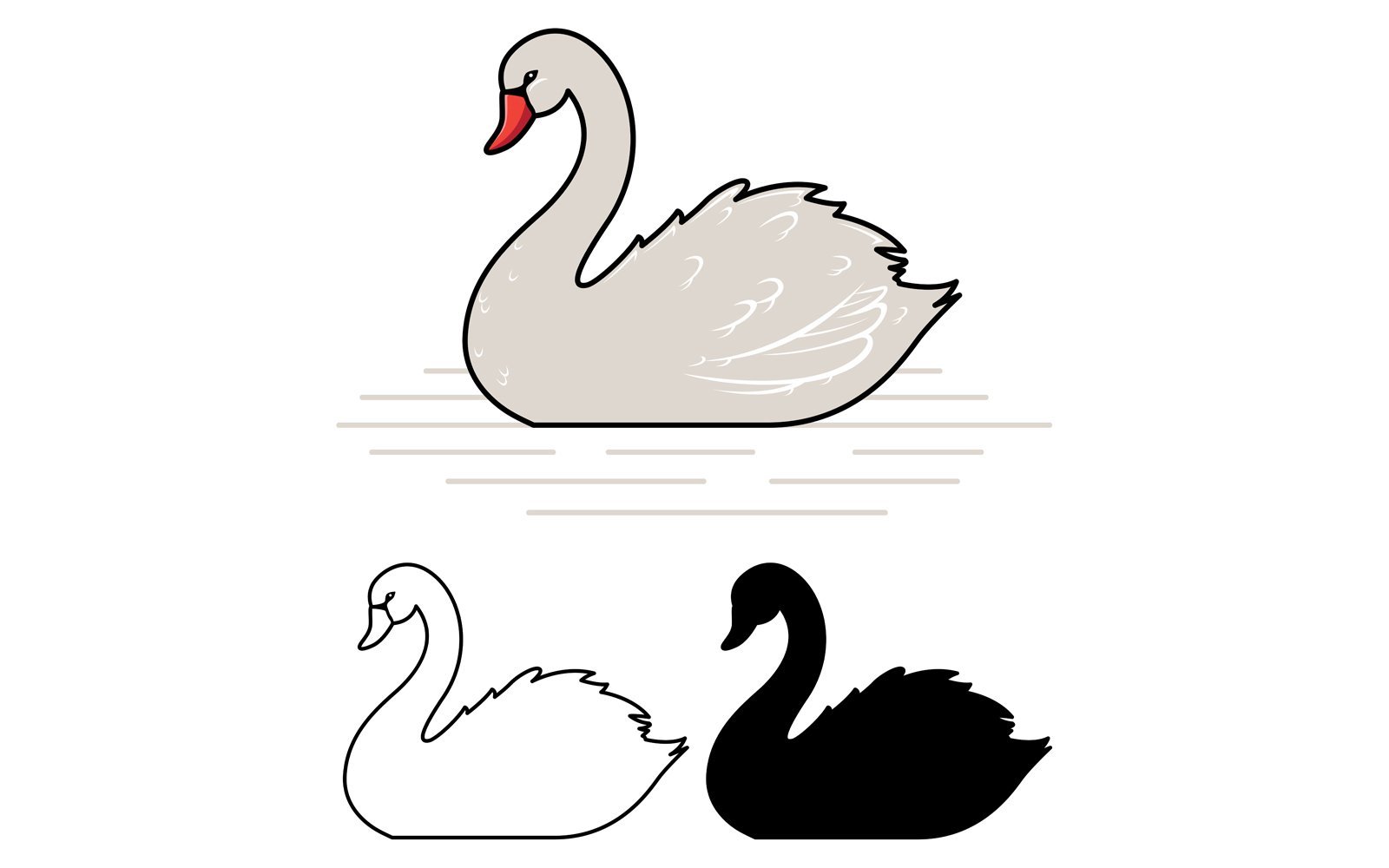 Kit Graphique #144832 Swan Blanc Divers Modles Web - Logo template Preview